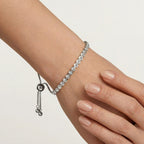 Natural White Diamond Tennis Adjustable Bracelet (Upto Size - 10.5)_8481716_3