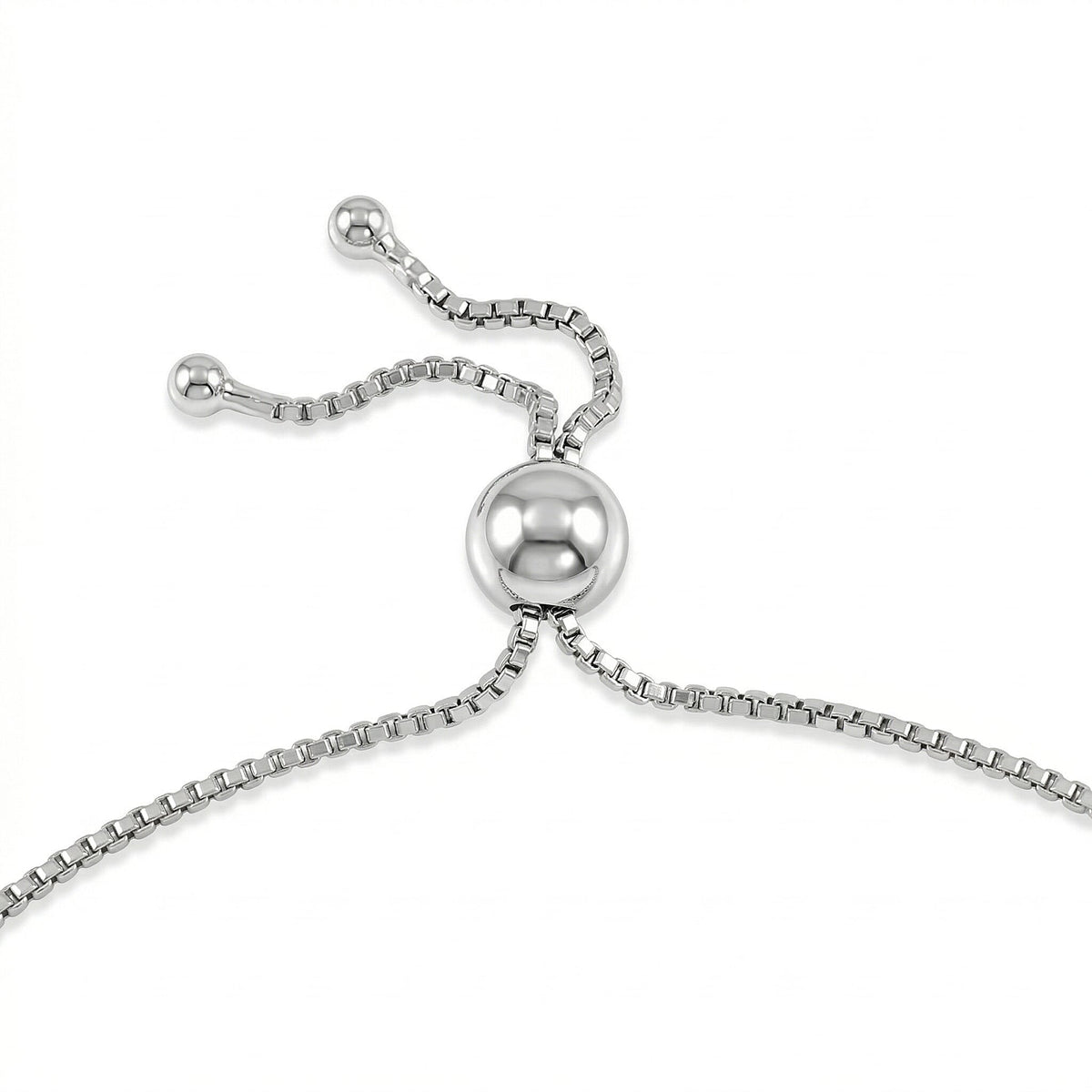 EverTrue White Diamond Adjustable Tennis Bolo Bracelet (Size - 10.5) with Illusion Setting in Silver Tone V32514647 5