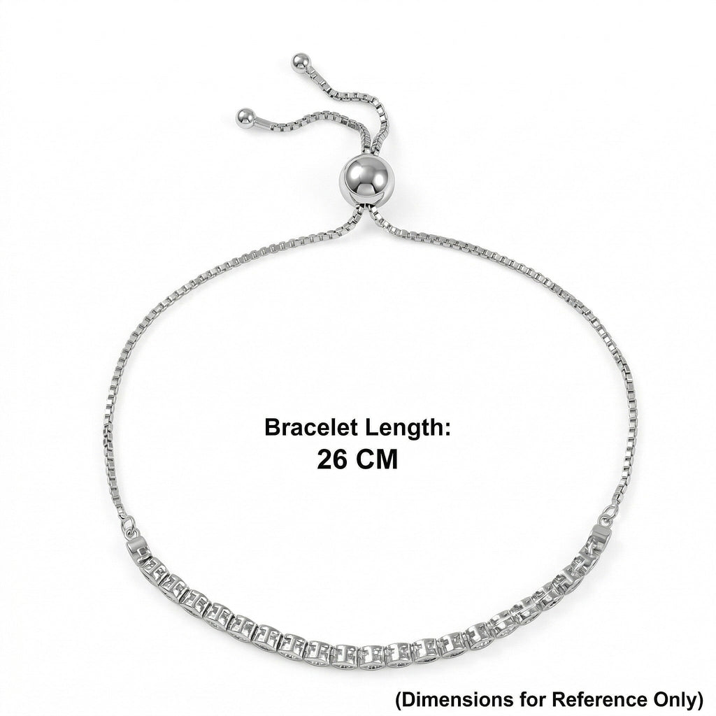 Natural White Diamond Tennis Adjustable Bracelet (Upto Size - 10.5)_8481716_5