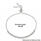 Natural White Diamond Tennis Adjustable Bracelet (Upto Size - 10.5)_8481716_5