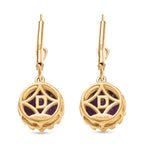 D'Joy AAA African Amethyst Solitaire Lever Back Earring in Yellow Gold Plated Sterling Silver 5.06 Ct._8482164_4