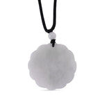 White Jade Floral Necklace with Cotton Thread (Size - 28) 75.00 Ct.