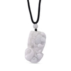 White Jade Adjustable Pixiu Necklace with Cotton Thread (Size - 28) 125.00 Ct._8482331