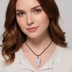 White Jade Adjustable Pixiu Necklace with Cotton Thread (Size - 28) 125.00 Ct._8482331_1