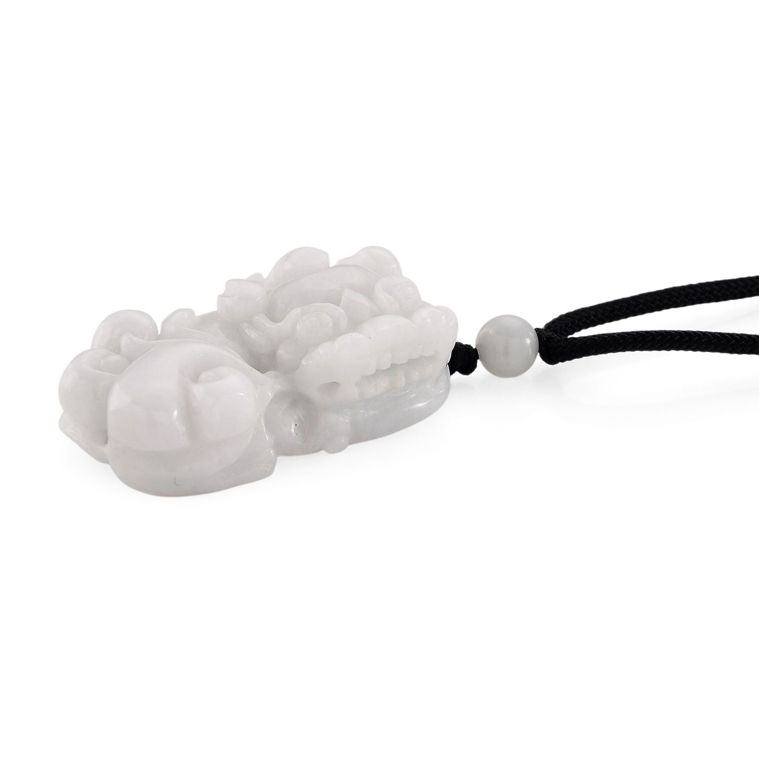 White Jade Adjustable Pixiu Necklace with Cotton Thread (Size - 28) 125.00 Ct. 8482331 4