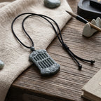 Natural Olmec Jade Adjustable Abacus Carved Necklace with Cotton Thread (Size - 28) 80.00 Ct._8482784_2