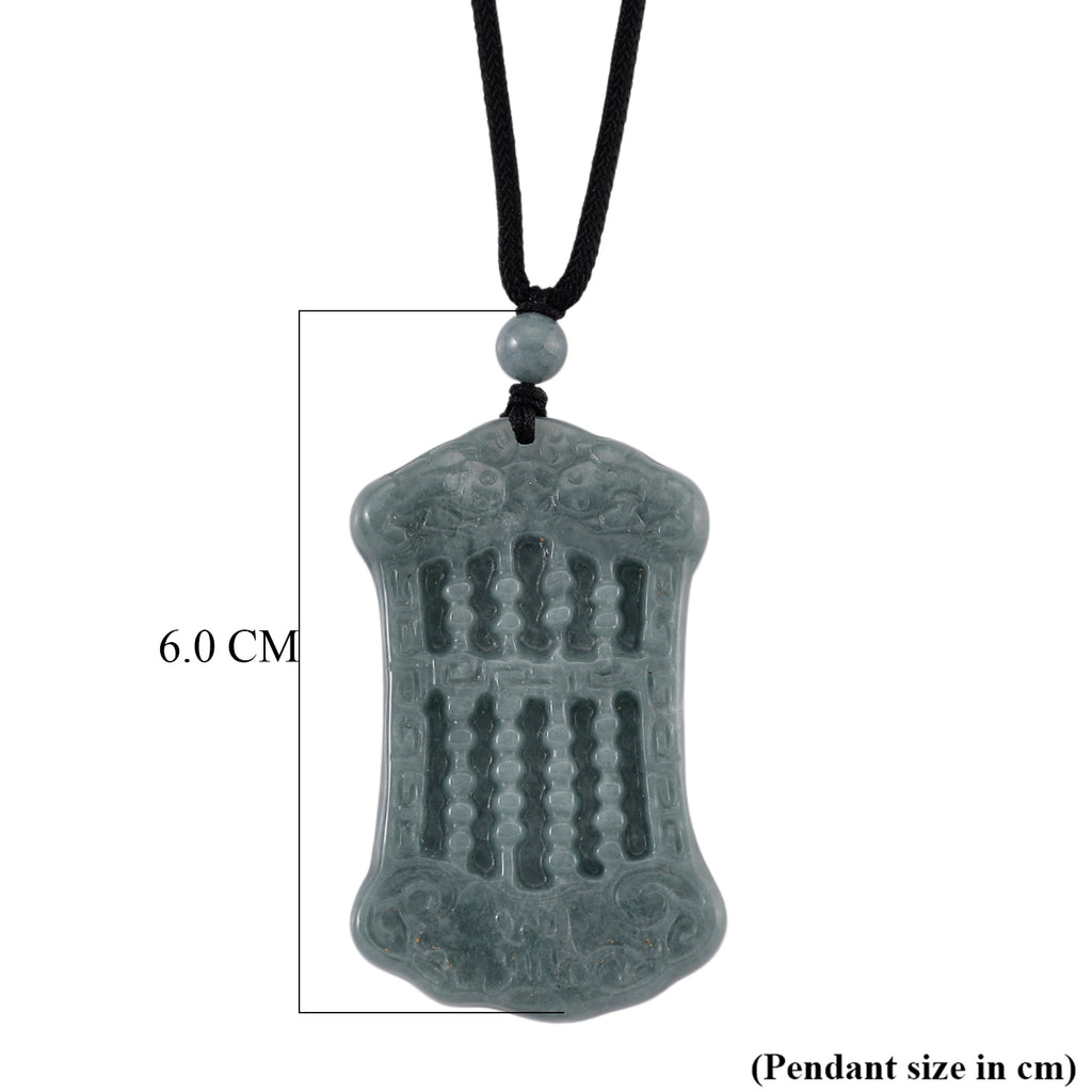 Natural Olmec Jade Adjustable Abacus Carved Necklace with Cotton Thread (Size - 28) 80.00 Ct._8482784_6