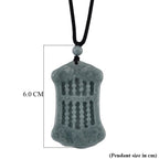 Natural Olmec Jade Adjustable Abacus Carved Necklace with Cotton Thread (Size - 28) 80.00 Ct.
