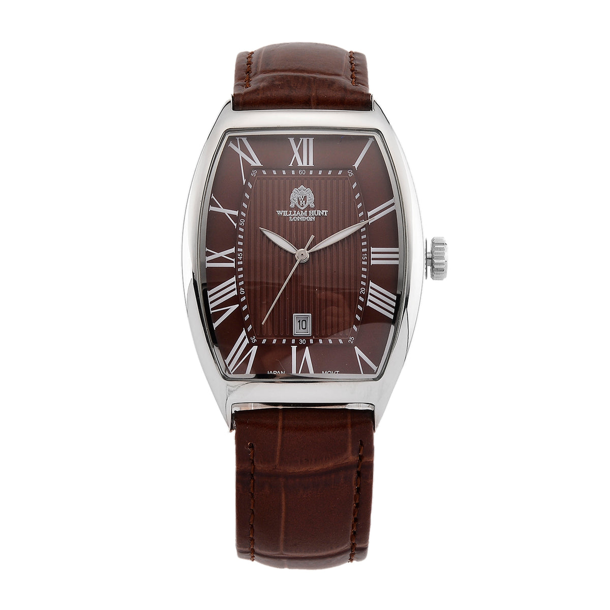 WILLIAM HUNT Limited Edition Japanese Miyota Movement 3ATM Water Resistant Watch With Genuine Leather Strap &amp; Presentation Box - Brown V32627389 0