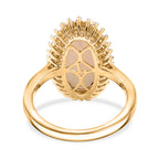 Ethiopian Opal & Luxuriant SI-G/H Lab Grown Diamond Halo Ring in 18K Vermeil Yellow Gold Plated Sterling Silver 3.34 Ct._8482908_4