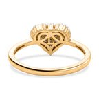 Luxuriant - Lab Grown Diamond (SI/G-H) Cluster Heart Ring in 18K Vermeil Yellow Gold Plated Sterling Silver_8482945_4