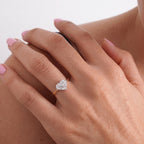 Luxuriant - Lab Grown Diamond (SI/G-H) Cluster Heart Ring in 18K Vermeil Yellow Gold Plated Sterling Silver_8482975_1