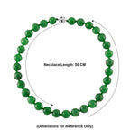 D'Joy Enhanced Green Jade Hand Knotted Beads Necklace (Size - 20) in Rhodium Overlay Sterling Silver with Magnetic Lock 300.00 Ct.