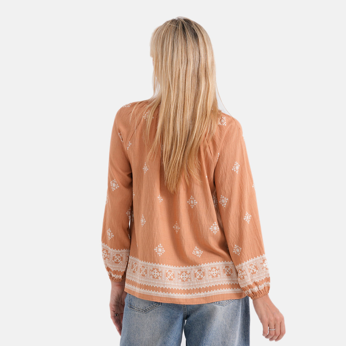 La Marey Placement Print Blouse (Size L/XL, 16 To 22) - Sandy Brown 8483495 3