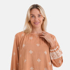 La Marey Placement Print Blouse (Size L/XL, 16 To 22) - Sandy Brown_8483495_4