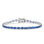 D'Joy AAA Kyanite Bracelet (Size - 8) with GB Lock Box in Rhodium Overlay Sterling Silver 13.14 Ct._8483503