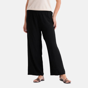 La Marey Women's Relaxed Fit Wide-Leg Trousers (Size - L-XL, 16-22) - Brown