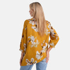 La Marey Asymmetrical Hem Printed Blouse (Size S/M, 8 To 14) - Goldenrod_8483935_2