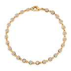EverTrue - Natural White Diamond Linking Bracelet (Size - 7.5) with Lobster Clasp in Yellow_8484038