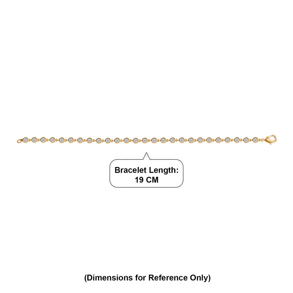 EverTrue - Natural White Diamond Linking Bracelet (Size - 7.5) with Lobster Clasp in Yellow_8484038_6