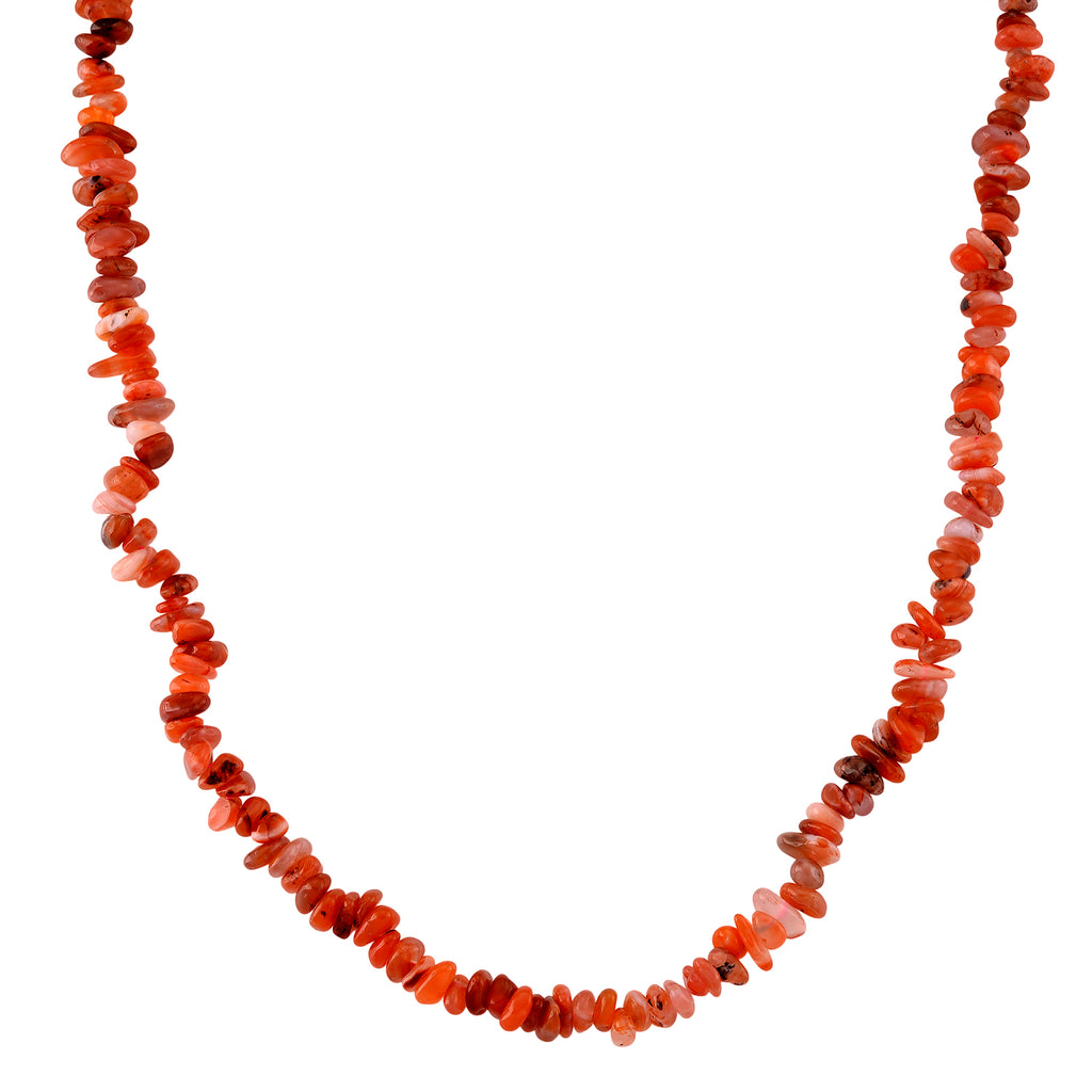 Carnelian Chips Necklace (Size - 32) 353.00 Ct._8484164