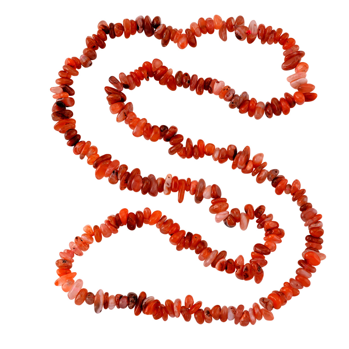 Carnelian Chips Necklace (Size - 32) 353.00 Ct. V32516927 5