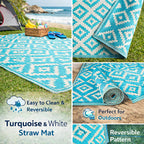 Livmore Indoor/Outdoor Rug 440 Gsm Mat (Size 120x180 Cm) - Aqua_8484449_3