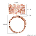 D'Joy Natural Pink Diamond Leaf Vine Ring in 18K Vermeil Rose Gold Plated Sterling Silver 0.38 Ct_8484461_5