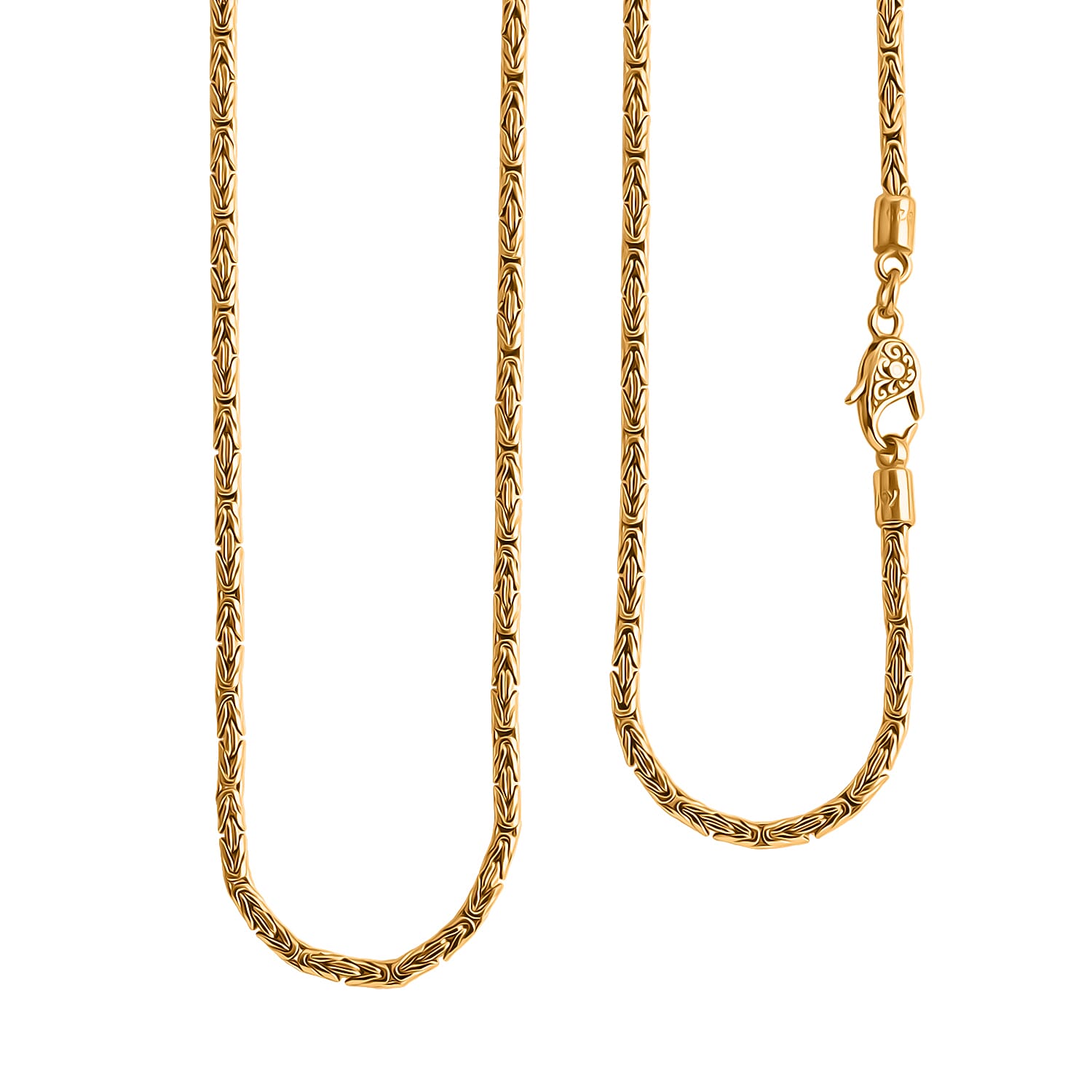 BIGGEST CLEARANCE BALI DEAL - D'Joy 22K Vermeil Yellow Gold Plated Sterling Silver Borobudur Necklace (Size - 20) with Lobster Clasp, 8484494 0