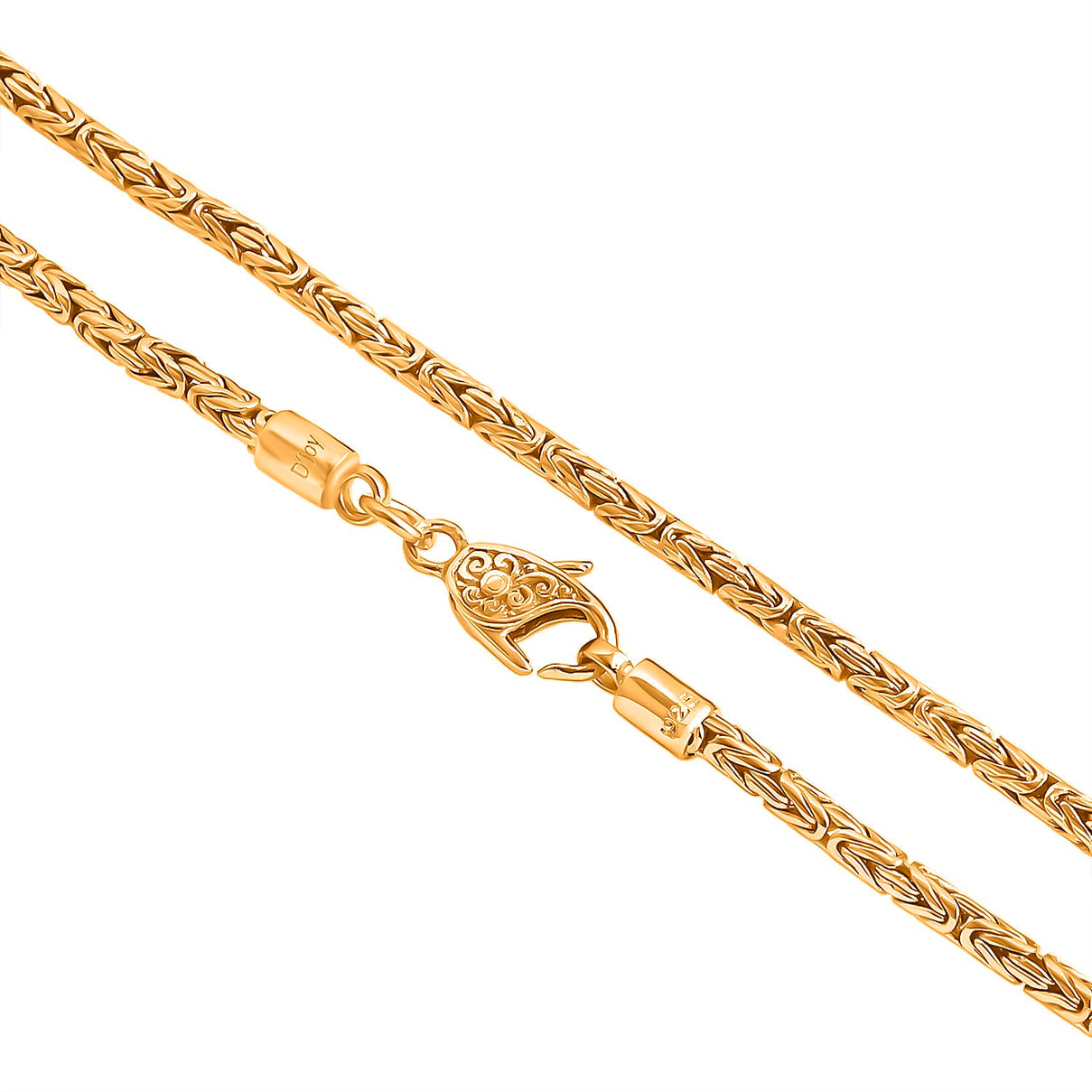 BIGGEST CLEARANCE BALI DEAL - D'Joy 22K Vermeil Yellow Gold Plated Sterling Silver Borobudur Necklace (Size - 20) with Lobster Clasp, 8484494 3