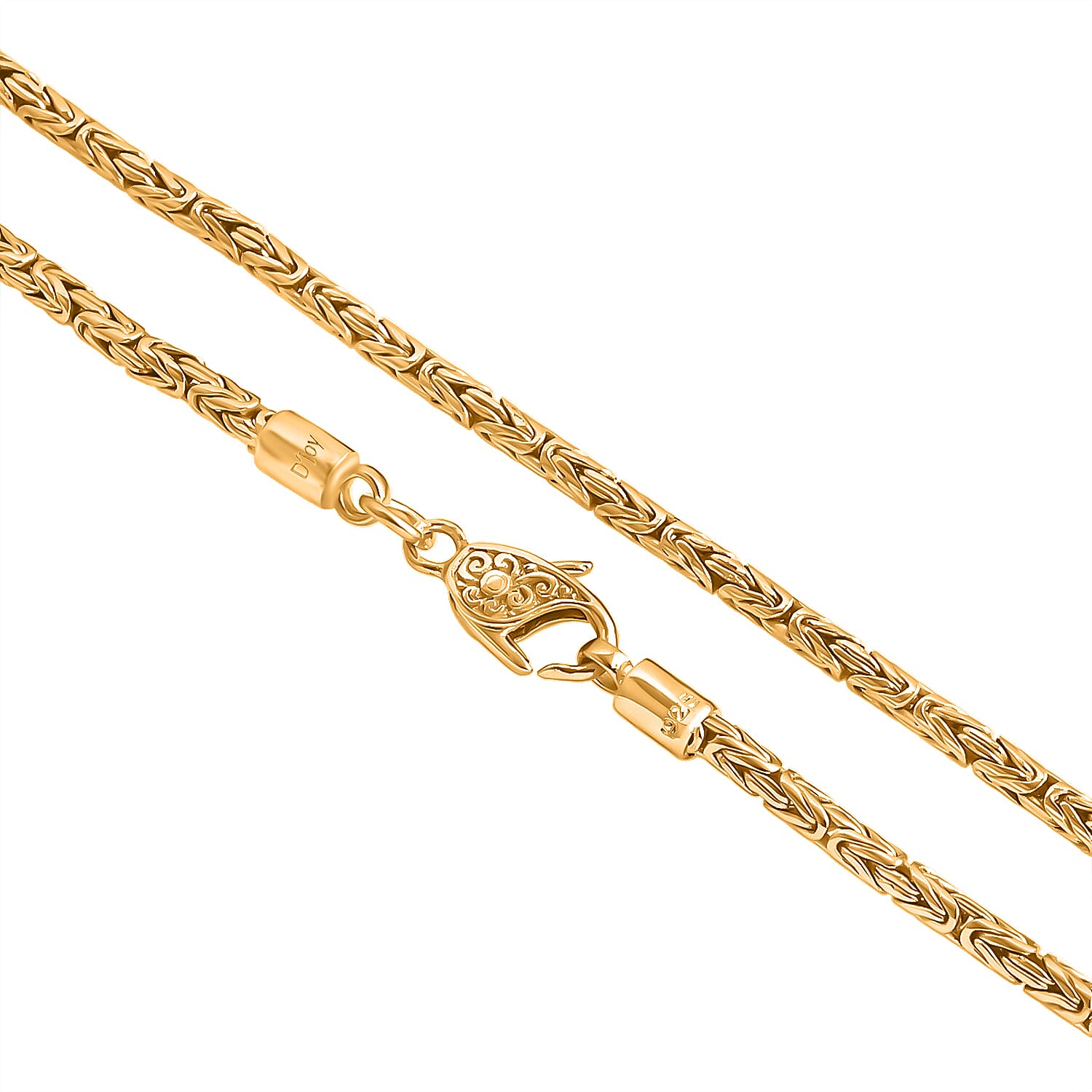 BIGGEST CLEARANCE BALI DEAL - D'Joy 22K Vermeil Yellow Gold Plated Sterling Silver Borobudur Necklace (Size - 20) with Lobster Clasp, 8484494 3