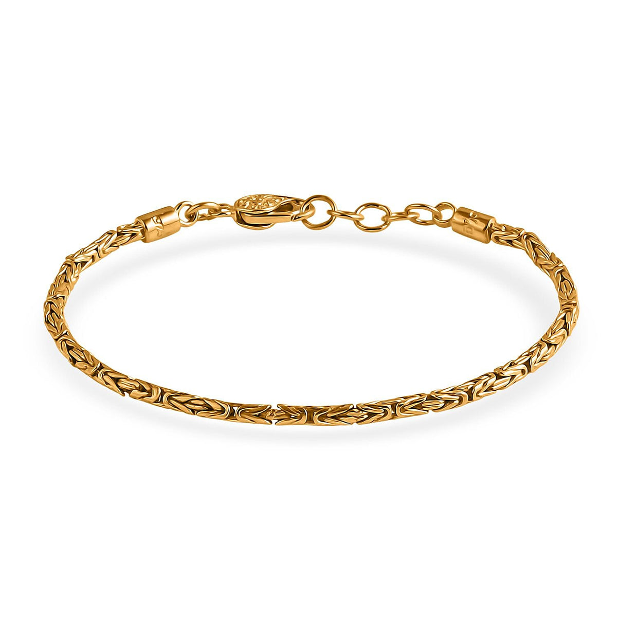 D'Joy 22K Vermeil Yellow Gold Plated Sterling Silver Byzantine Bracelet (Size - 8) with Clasp V32519656 0