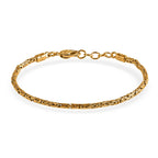 D'Joy 22K Vermeil Yellow Gold Plated Sterling Silver Byzantine Bracelet (Size - 8) with Clasp_8484497