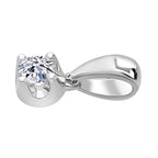 Luxuriant - Lab Grown Diamond Solitaire Pendant in Rhodium Overlay Sterling Silver. 0.25 Cts_8485117_3
