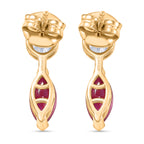 D'Joy African Ruby & Moissanite Drop Earring with Push Post in Yellow Gold Plated Sterling Silver 1.92 Ct._8485128_4