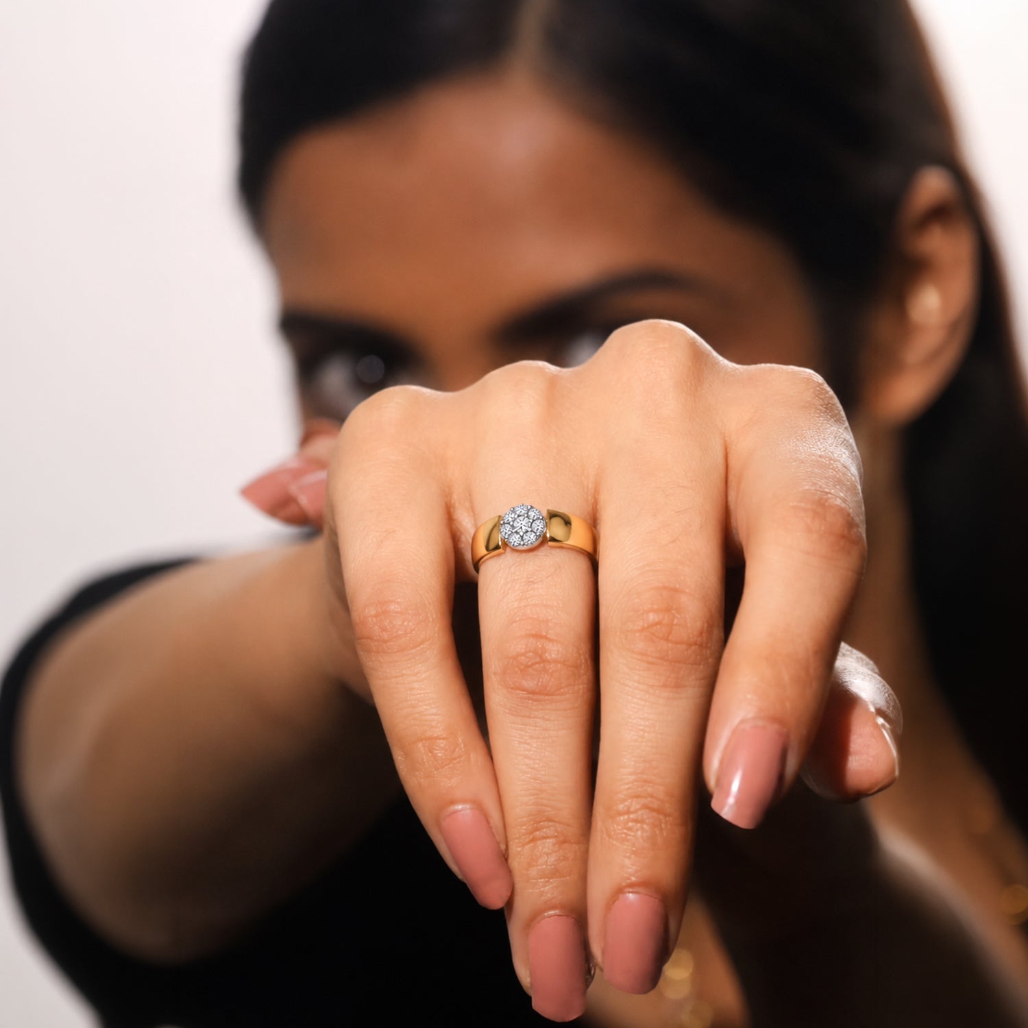 LUXURIANT Lab Grown Diamond Cluster Ring in 18K Vermeil Yellow Gold Plated Sterling Silver 0.25 Ct. (SI-GH) 8485171 3