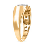 Luxuriant - Lab Grown Diamond (SI/G-H) Cluster Band Ring in 18K Vermeil Yellow Gold Plated Sterling Silver 0.25 Ct._8485171_4
