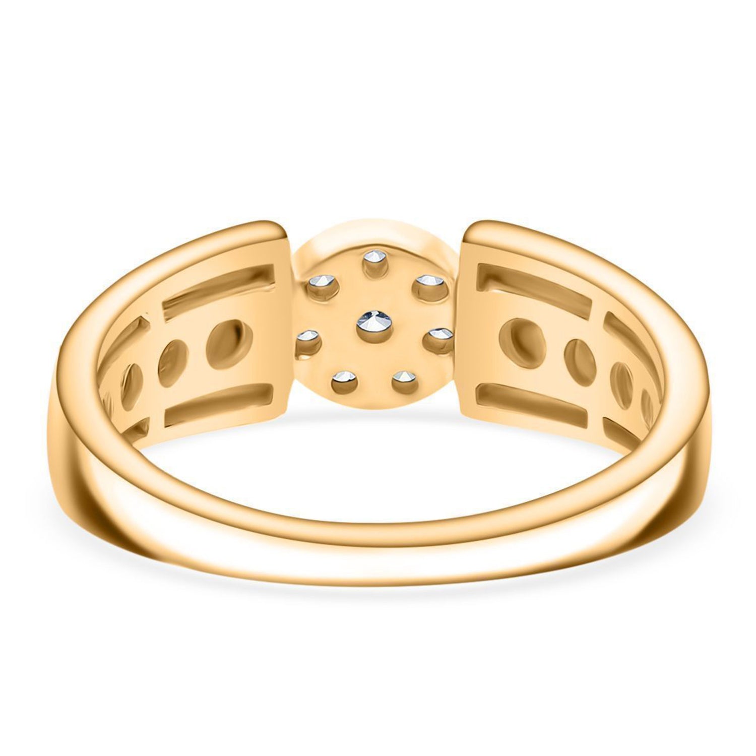 LUXURIANT Lab Grown Diamond Cluster Ring in 18K Vermeil Yellow Gold Plated Sterling Silver 0.25 Ct. (SI-GH) 8485171 6