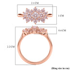 Luxuriant SI Lab Grown Pink Diamond Boat Ring in 18K Vermeil Rose Gold Plated Sterling Silver 1.00 Ct._8485204_5