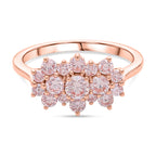 Luxuriant SI Lab Grown Pink Diamond Boat Ring in 18K Vermeil Rose Gold Plated Sterling Silver 1.00 Ct._8485207