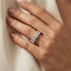 Luxuriant 18K Yellow Gold SGL Certified VS/EF Lab Grown Diamond 5 Stone Band Ring 3.00 Ct, Gold Wt. 3.00 Gms_8485260_1