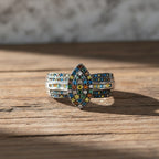 D'Joy Multi Diamond Cluster Ring in Rhodium Overlay Sterling Silver 0.50 Ct._8485328_2