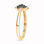D'Joy Green Diamond & Multi Diamond Cluster Ring in 18K Vermeil Yellow Gold Plated Sterling Silver_8485441_3