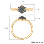 D'Joy Green Diamond & Multi Diamond Cluster Ring in 18K Vermeil Yellow Gold Plated Sterling Silver_8485457_5