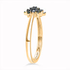 D'Joy Green Diamond & Multi Diamond Cluster Ring in 18K Vermeil Yellow Gold Plated Sterling Silver_8485458_3