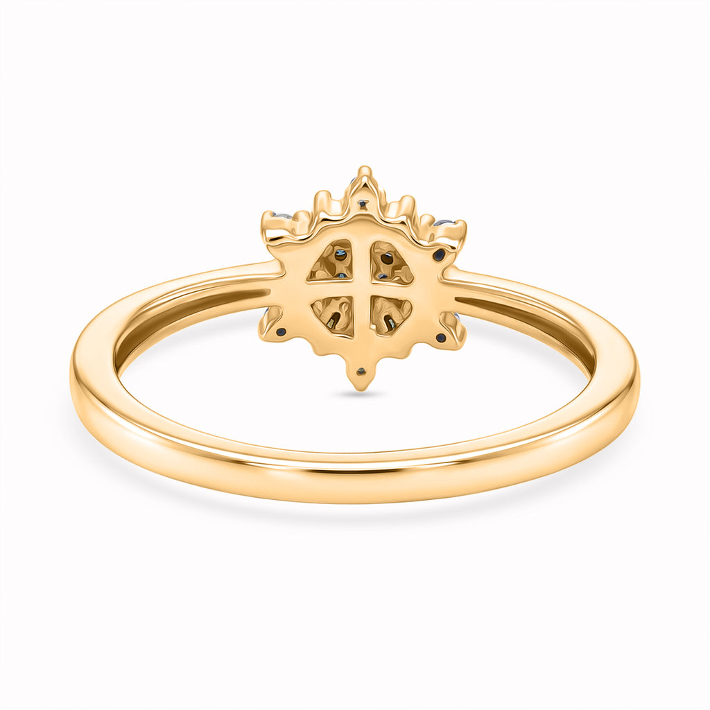 D'Joy Green Diamond & Multi Diamond Cluster Ring in 18K Vermeil Yellow Gold Plated Sterling Silver_8485458_4