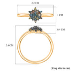 D'Joy Green Diamond & Multi Diamond Cluster Ring in 18K Vermeil Yellow Gold Plated Sterling Silver_8485458_5