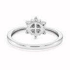 D'Joy Green Diamond & Multi Diamond Cluster Ring in Rhodium Overlay Sterling Silver_8485475_4