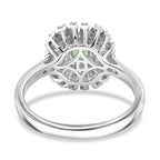 D'Joy Lagoon Tourmaline, Moissanite Main Stone With Surrounding Stone Ring in Rhodium OverlaySterling Silver  1.020  Ct._8485874_4