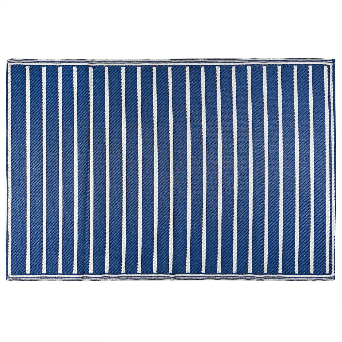 Livmore Polypropylene Rug 440 Gsm Mat (Size 120x180 Cm) - White &amp; Navy Blue V32514200 0